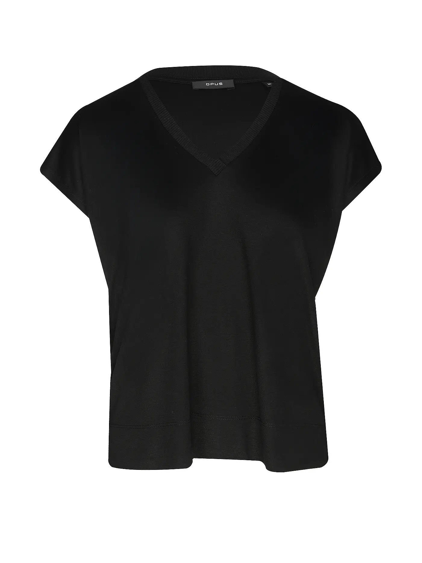 OPUS | T-Shirt SAVILCHEN | schwarz